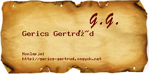 Gerics Gertrúd névjegykártya